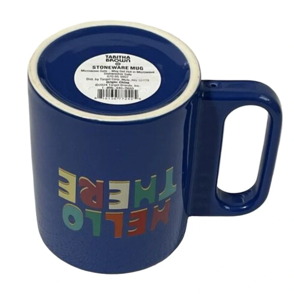 Tabitha Brown Hello There Stoneware Mug Blue